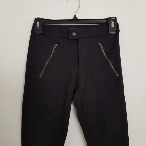 J.Crew Pixie Black Zipper Pocket Legging Pants 00S - Picture 7 of 14